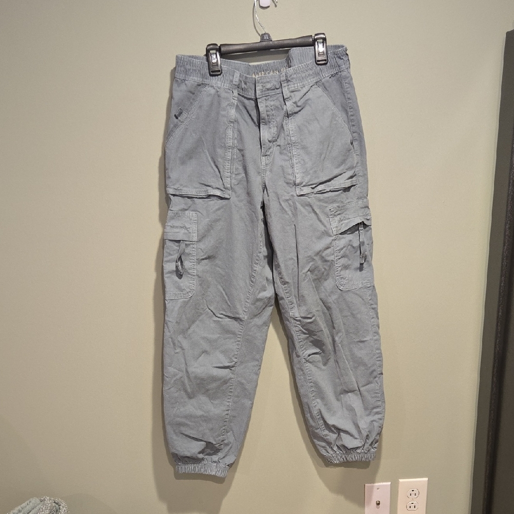 AE Snappy Stretch Baggy Cargo Jogger, Turquoise Water, Size 8 Regular